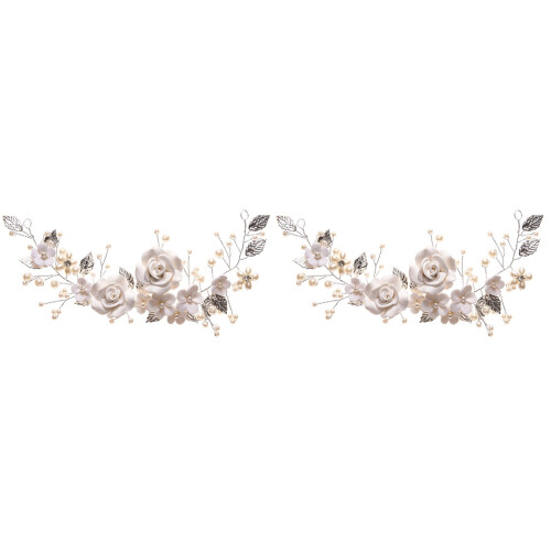 2 Unidades Faixa De Para Noiva Com Flor E 2