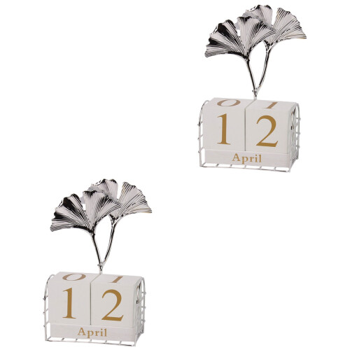 2 Pcs Bloco De Calendário Decorativo Escritório 2