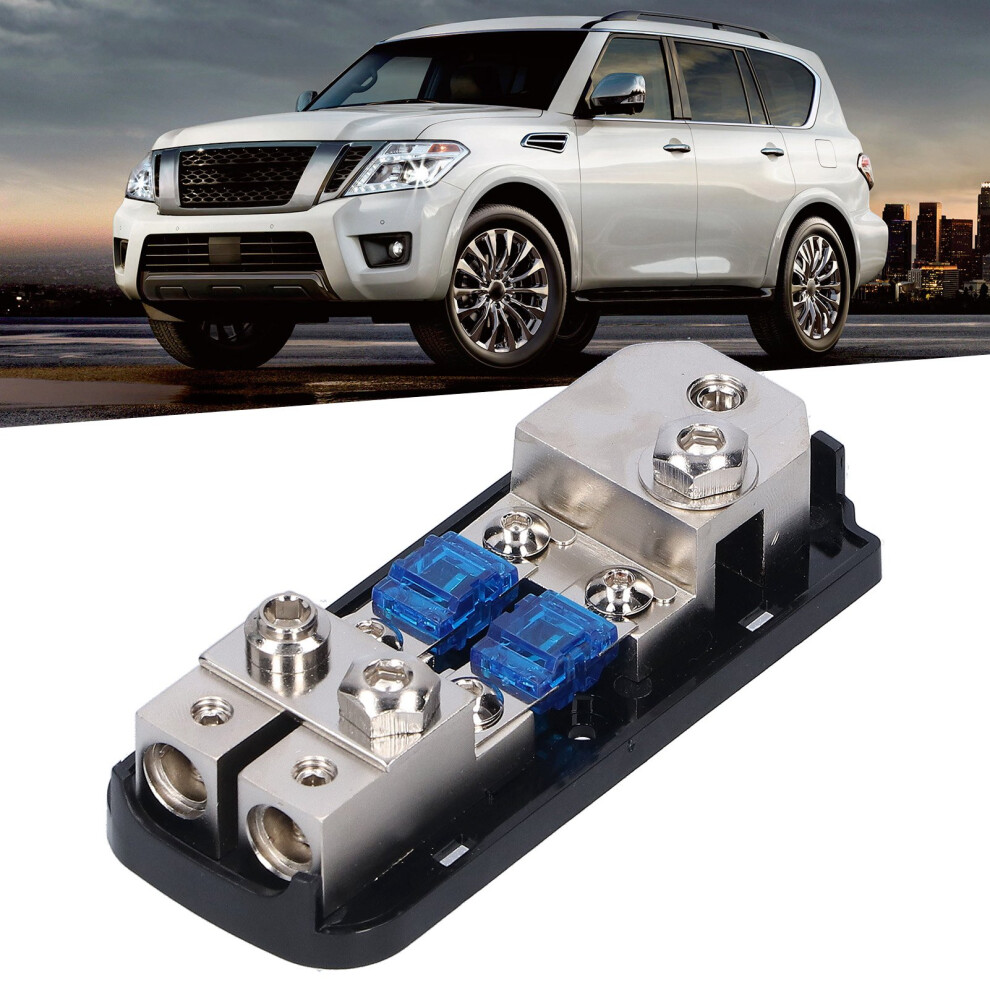 2 Way Fuse Holder Box, 60A, 1 In 2 Out, Car Boat Stereo Distribution 7891360008910