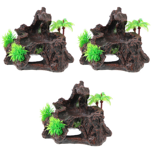 3Pcs Tigela De Para Répteis, , , , Resina 2
