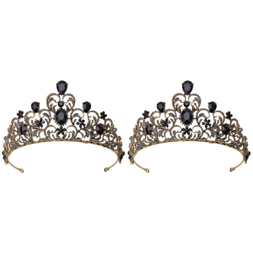 2 Unidades Tiara De De Noiva Com Folhas E Cristais 1
