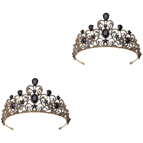 2 Unidades Tiara De De Noiva Com Folhas E Cristais 2