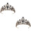 2 Unidades Tiara De De Noiva Com Folhas E Cristais 6