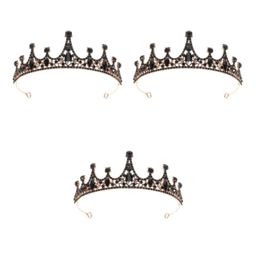 3 Unidades Coroa Preta Para Vestido 1