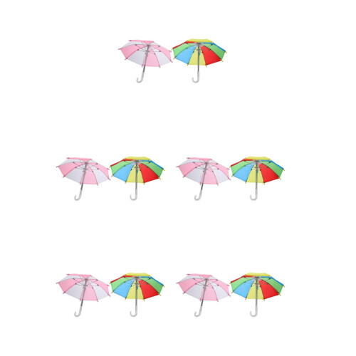 10 Unidades Mini Guarda-Chuva Ajustável Ensolarado 1
