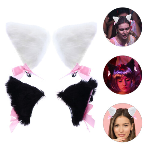 2 Pares De Presilhas De Orelhas De Animais Para Cabelo Cosplay 1