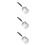 3Pcs Colher Metal Vazado Para Inclinada 8