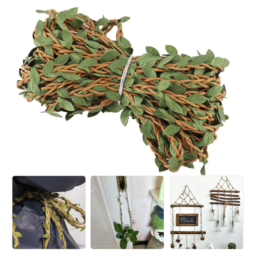 10M Brown Simulation Leaves Hemp Rope For Diy Dã©Cor And Wedding Crafts 4981360009192