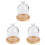 3Pcs Tampa De Para Flores Com Base De Madeira 4