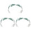 3 Peças Coroa De De Tiara Bijuteria Para 4
