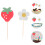 40 Unidades Decorações De Cupcake Com Glitter Flores 8