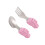 2Pcs Talheres Bebê Silicone Aço Inoxidável 8