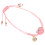 3 Peças Pulseira De Trançada Com De Rosa 1