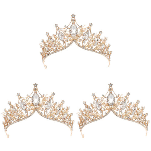 3 Unidades Tiara De Faixa Para Coroa De Noiva 1