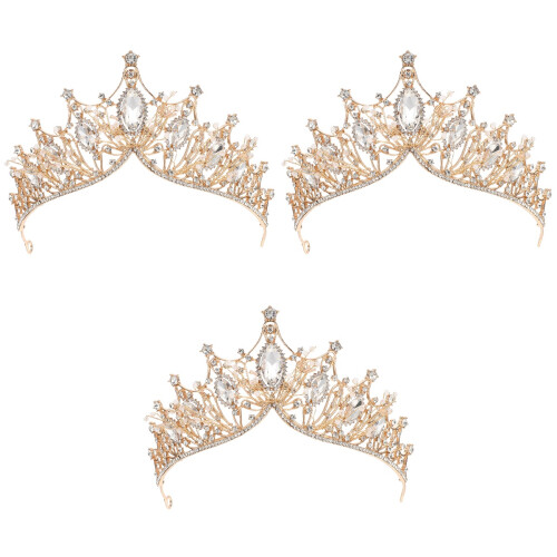 3 Unidades Tiara De Faixa Para Coroa De Noiva 2