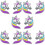 5 Pares De De Unicórnio De Para 8