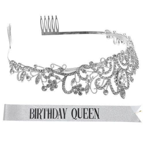 Coroa Decorativa De Aniversário Com Faixa E Tiara De Para 2
