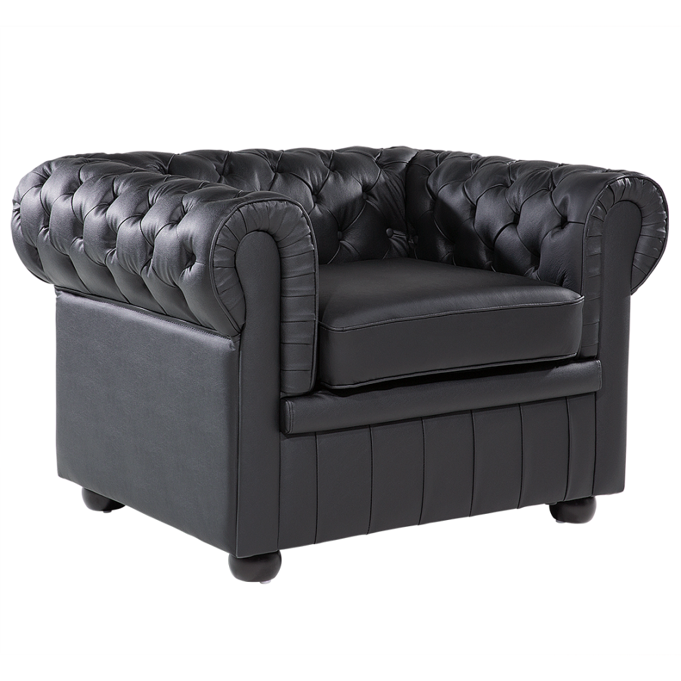 Armchair CHESTERFIELD Leather Black-image-OPC-PDJ5HPY-NEW