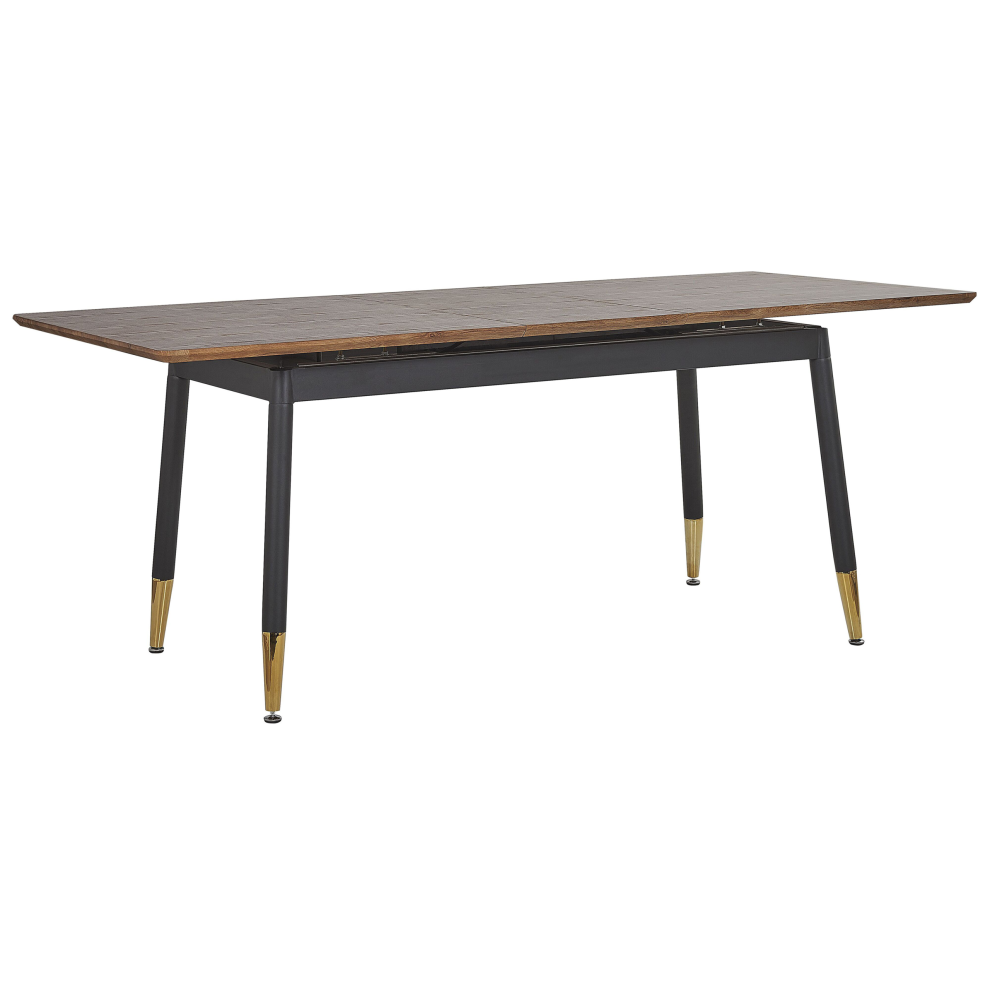 Extending Dining Table CALIFORNIA Dark Brown 160/200 cm 90 cm-image-OPC-P8WBCX9-NEW