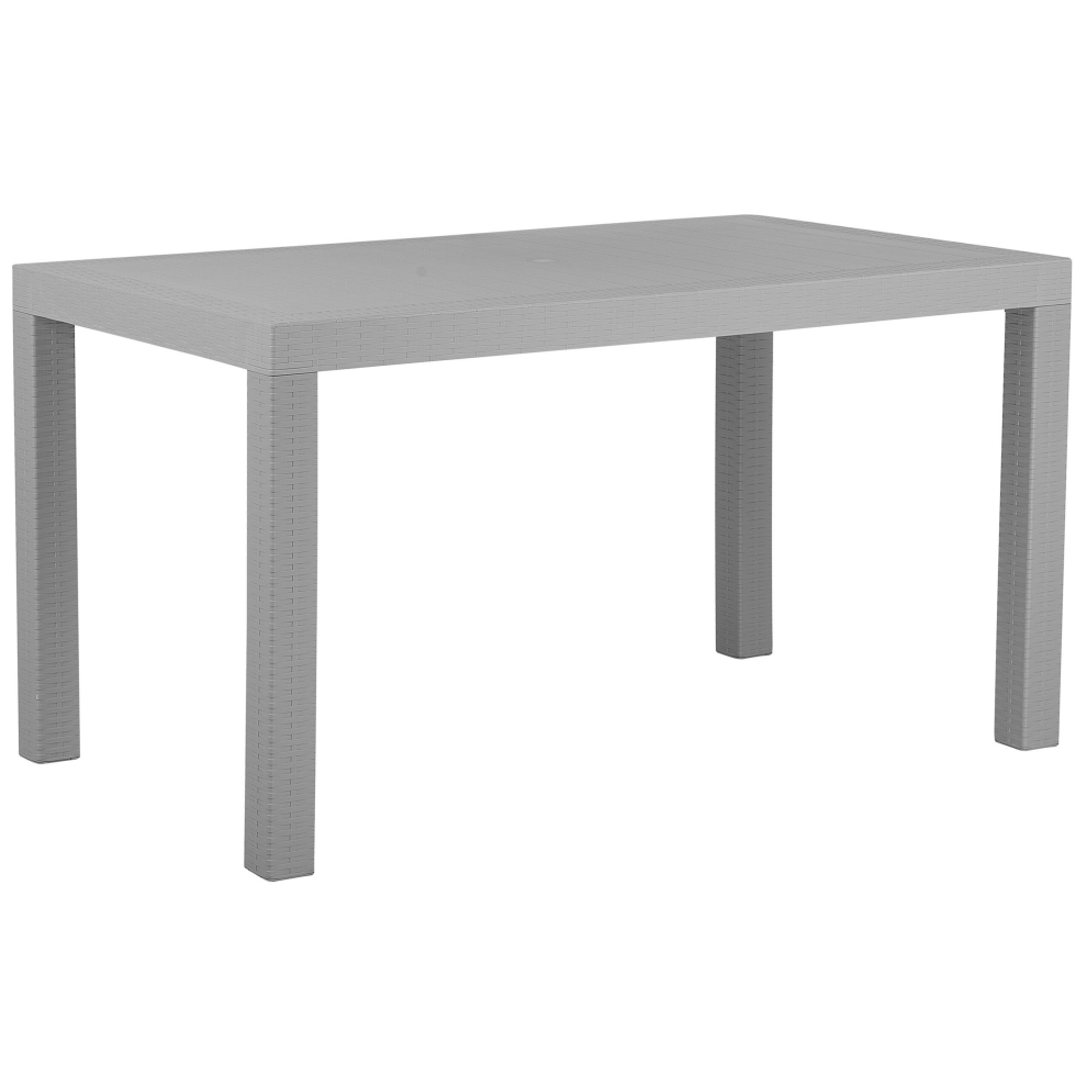 Garden Dining Table FOSSANO 140 cm 80 cm Light Grey-image-OPC-P5W8Z2G-NEW