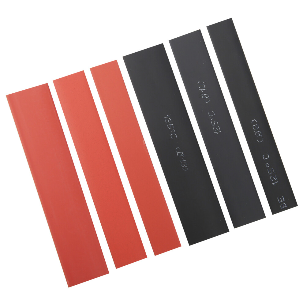 300Pcs Heat Shrink Tubing Assortment Black & Red, Sizes 2-13Mm 8741360012433