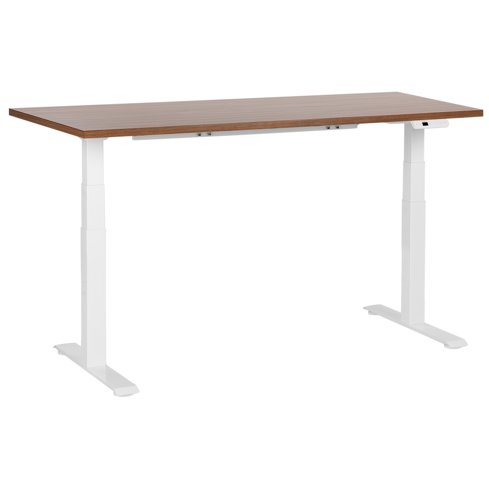 Electric Adjustable Standing Desk DESTINES Brown/ White 160 cm 72 cm-image-OPC-PGXF6M9-NEW