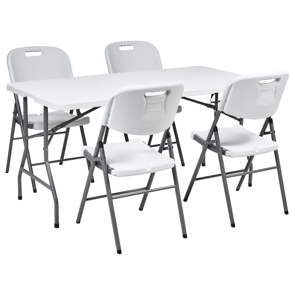 Garden Dining Set 4 Seater CUGNOLI Folding White-image-OPC-PHH677V-NEW