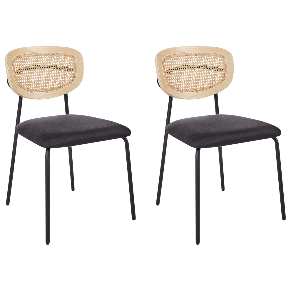 Set of 2 Dining Chairs MAYETTA Rattan Black-image-OPC-PGWZ7KX-NEW