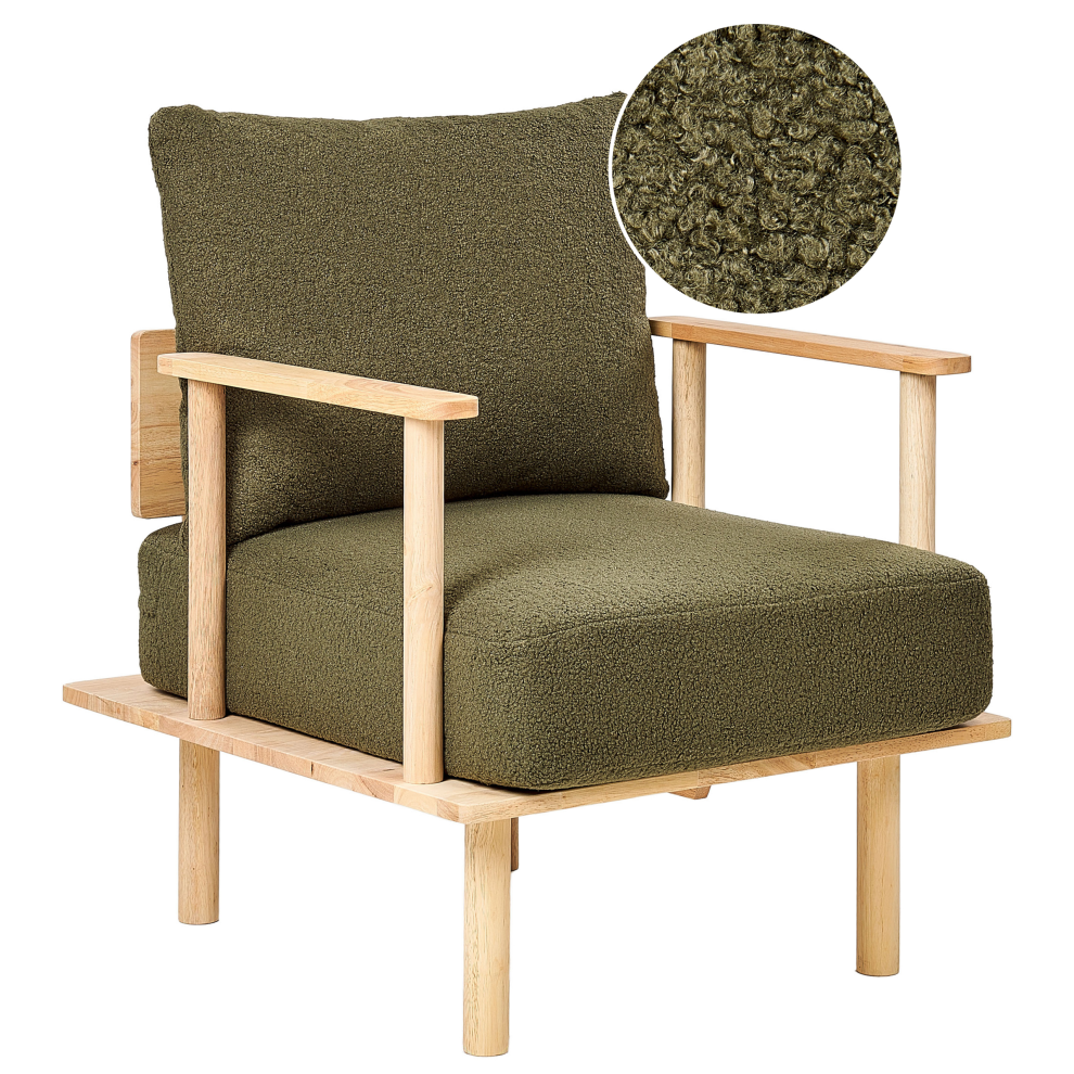 Armchair ASKER Boucle Dark Green-image-OPC-PGWZ7NW-NEW
