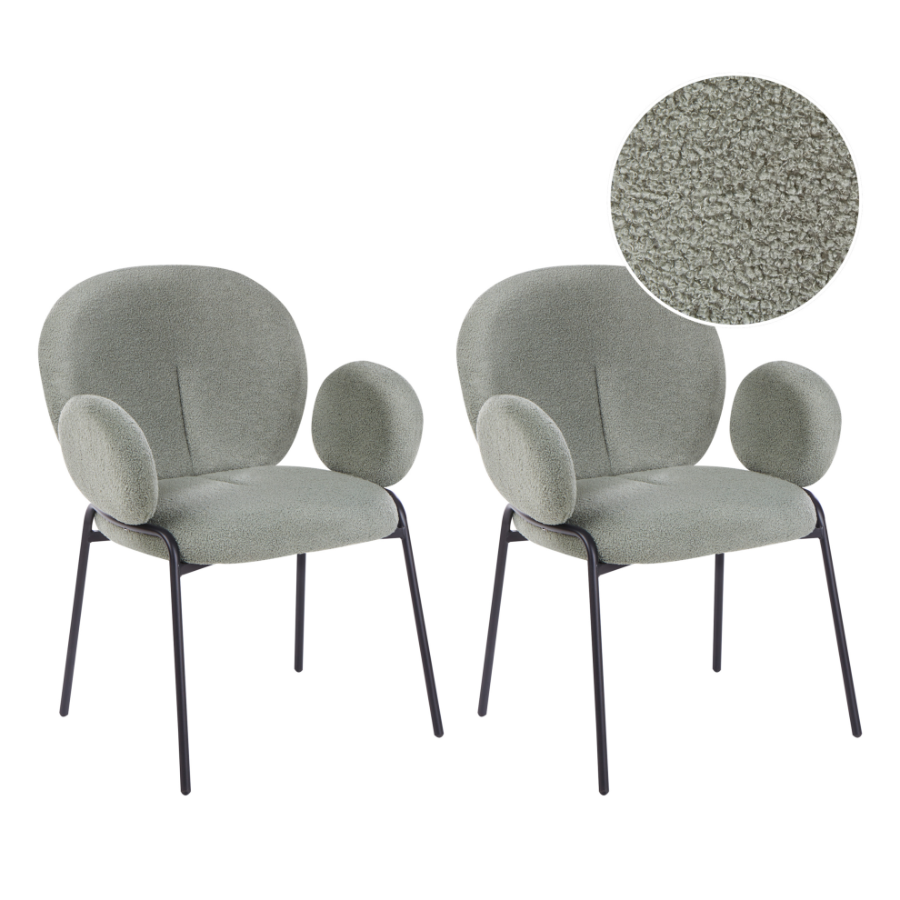 Set of 2 Dining Chairs ELY Boucle Light Green-image-OPC-PGWZ7HG-NEW
