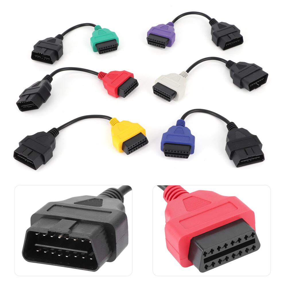 6 Color Obd2 Connector Diagnostic Cable Dc 12V Fit For Chrysler Cars 4651360016192