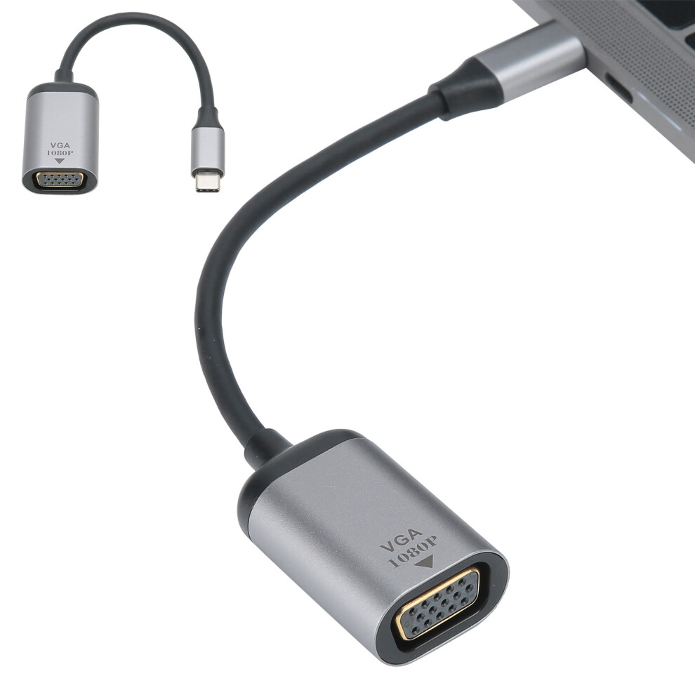 1080P Type-C To Vga Adapter - Easy Plug Play For Windows Android Os Devices 3421360017908