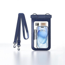 (Without Armband ( Navy Blue ), Not Specified) Cell Phone Waterproof Bag IPX8 30m Waterproof Touch Screen Phone Case Sports Outdoor Waterproof Bag