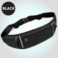 (Black Color) Professional Running Waist Bag Sports Belt Pouch Mobile Phone Case Men Women Hidden Pouch Gym Sportsbags Running Belt Waist Pack