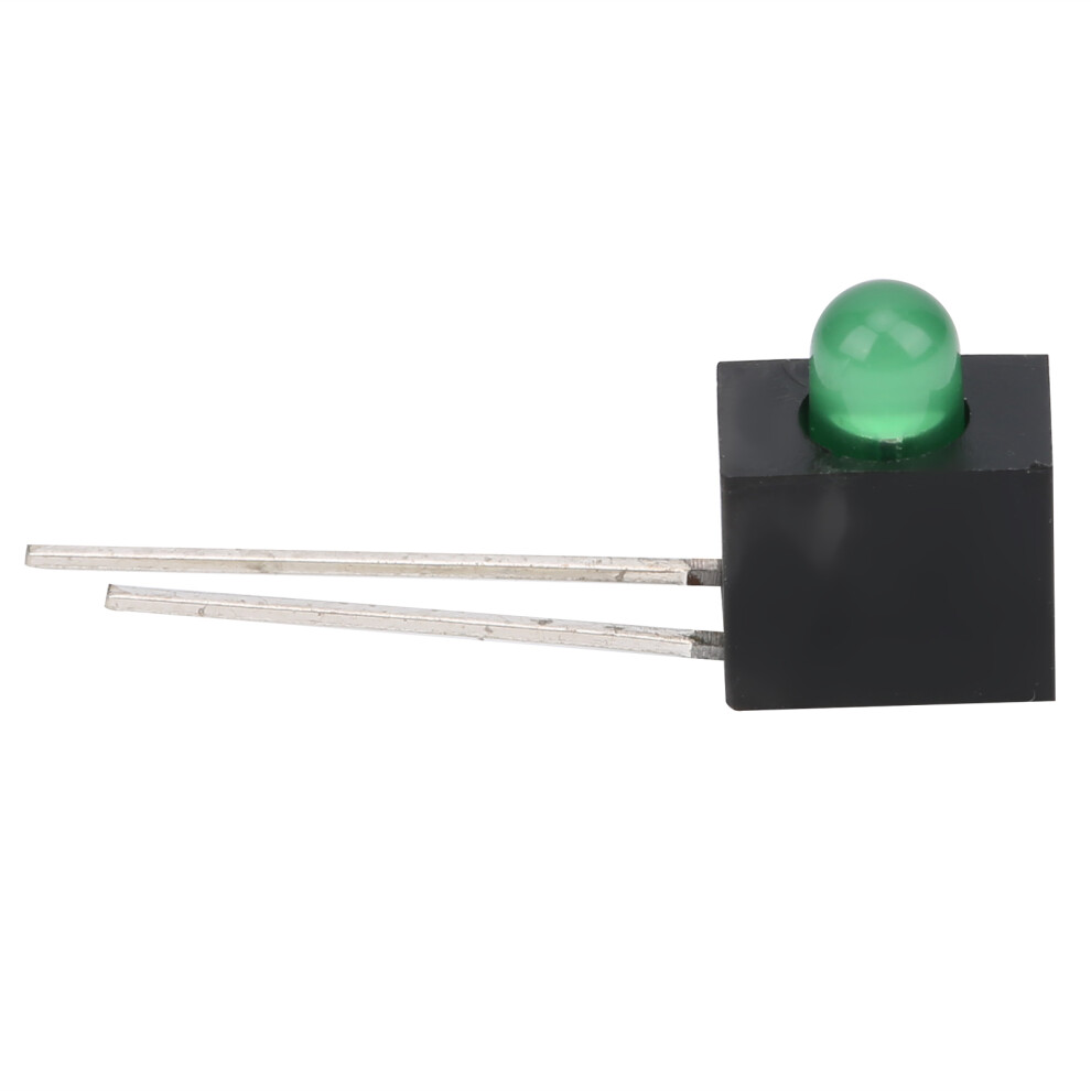 100Pcs 3Mm Led Holder With Green Light, 90 Bend, Plastic 6921360023376
