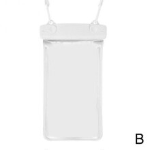 (White) Waterproof Phone Pouch Swimming Drifting Dry Bag Waterproof Phone Case