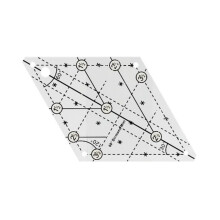 60 Degree Quilting Template Ruler Easy to Use Fabric Cutting-S