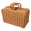 Imitation Rattan Storage Basket Handheld Wicker Case-Brown size 1
