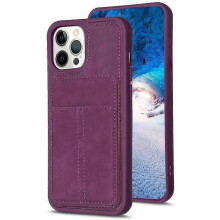 (iPhone XS Max, Dark Purple) 25-26 For iPhone XS Max Frosted Card Bag Phone Case with Holder
