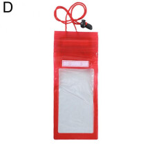 (Red) Waterproof Bag Transparent Dustproof Sealed Diving Bag Touchscreen