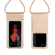 (Golden S) Universal 30m Waterproof Underwater Phone Case Dry Bag Protective Beach Pouch - Black L, 28.8x11cm