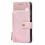 (Rose Gold) Zipper Bag Leather Phone Case For Kyocera Basio Active3 2