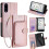(Rose Gold) Zipper Bag Leather Phone Case For Kyocera Basio Active3 1