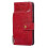 (Red) Zipper Bag Leather Phone Case For Kyocera Basio Active3 2