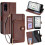 (Brown) Zipper Bag Leather Phone Case For Kyocera Basio Active3 1