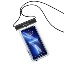 (Black) IPX8 30m Waterproof Phone Bag Touch Screen Underwater Mobile Phone Sealing Protective Pouch for Cellphones within 7-inch