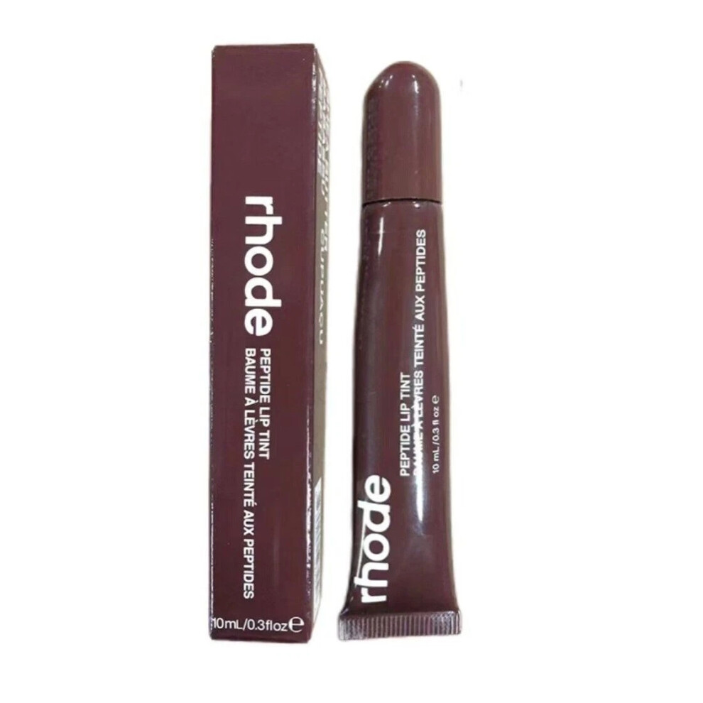 (02# Espresso) Rhode Skin Jelly Bean Peptide Lip Tint Raspberry Jelly Lip Balm 0.3oz / 10ml