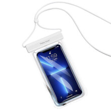 (White) IPX8 30m Waterproof Phone Bag Touch Screen Underwater Mobile Phone Sealing Protective Pouch for Cellphones within 7-inch
