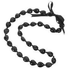 5Pcs Durable Black Acrylic Party Bead Necklace Graduation Celebration