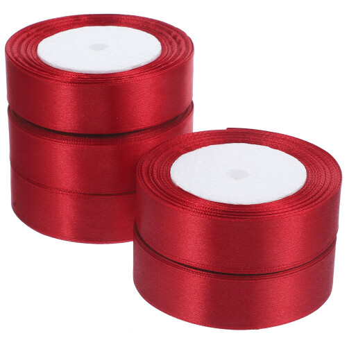 Polyester Decoratielint Rood Voor Bouquet En 2